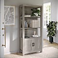 Martha Stewart Hutton 68" Shaker Bookcase with Storage Cabinet, Gray Washed Wood/Oil Rubbed Bronze 1 thumbnail image