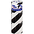 BOX Packaging Striped Vinyl Tape, 3" Core, 4" x 36 Yd., Black/White, Case Of 3 1 thumbnail image