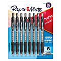 Paper Mate Ballpoint Pen, Profile Retractable Pen, Medium Point (1.0mm), Black, 8 Count