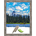Amanti Art Marred Pewter Wood Picture Frame, 21" x 27", Matted For 18" x 24"