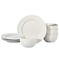 Gibson Home Fine Ceramic 8-Piece Dinnerware Set, White 1 thumbnail image