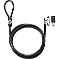 HP Keyed Cable Lock 10mm - Keyed Lock - Vinyl, Galvanized Steel - 6 ft - For Notebook, Docking Station, Projector, Desktop Computer, Printer