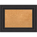 Amanti Art Cork Bulletin Board, 23" x 17", Natural, Shipwreck Black Polystyrene Frame 1 thumbnail image