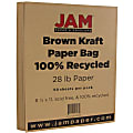JAM Paper® Color Multi-Use Printer & Copier Paper, Letter Size (8 1/2" x 11"), Pack Of 50 Sheets, 28 Lb, Brown Kraft