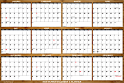 2026 SwiftGlimpse Designer Wall Calendar, 24" x 36", Rustic Light Brown Wood/White, January To December 1 thumbnail image