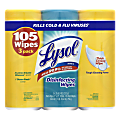 Lysol® Disinfectant Wipes, Lemon And Ocean, 35 Wipes Per Carton, Pack Of 3 Cartons