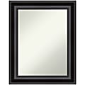 Amanti Art Non-Beveled Rectangle Framed Bathroom Wall Mirror, 29-3/4” x 23-3/4”, Grand Black