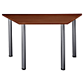 Bush Business Furniture Aspen Trapezoid Table, 57"W x 25"D, Hansen Cherry, Standard Delivery