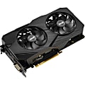 Asus NVIDIA GeForce RTX 2060 Graphic Card - 6 GB GDDR6 - 1.37 GHz Core - 1.79 GHz Boost Clock - 192 bit Bus Width - PCI Express 3.0 - DisplayPort - HDMI - DVI 1 thumbnail image