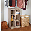 Honey Can Do Stackable 6 Cube Shelf Organizer With Anti-Tip Hardware, 40-1/4”H x 15-3/4”W x 21-7/16”D, Brown 1 thumbnail image