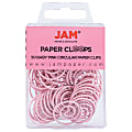 JAM Paper® Papercloops® Paper Clips, Pack Of 50, Baby Pink