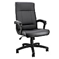 Elama Faux Leather High-Back Adjustable Office Chair, Black 1 thumbnail image