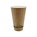 Planet+ Compostable Hot Cups, Double-Wall, 16 Oz, Brown, Pack Of 600 Cups