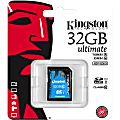 Kingston Ultimate 32 GB Class 10/UHS-I SDHC - 60 MB/s Read - 35 MB/s Write - 233x Memory Speed