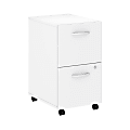Bush Business Furniture Studio C 20-1/4"D Vertical 2-Drawer Mobile File Cabinet, White, Delivery 1 thumbnail image