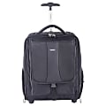 bugatti Carrying Case (Rolling Backpack) for 15.6" Notebook - Black - Ballistic Nylon - Shoulder Strap, Handle - 18" Height x 15" Width x 9" Depth