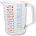 Rubbermaid Commercial Bouncer 1 Quart Measuring Cup - 1 Each - Clear - Polycarbonate - Measuring 1 thumbnail image
