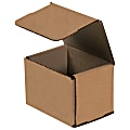 Partners Brand Corrugated Mailers, 4" x 3" x 3", Kraft, Pack Of 50
