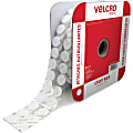 VELCRO® Coin Fasteners - 0.75" Length x 0.75" Width - White - 500 / Pack 1 thumbnail image