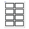Avery® Print-To-The-Edge Cards With Sure Feed®, S00-D2D-PRMWC10, 2" x 3-1/2", Matte White, Preprinted Double Black Border Design, Pack Of 80 1 thumbnail image