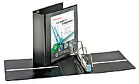 Office Depot® Brand EasyOpen™ ClearVue™ Locking Slant-D® Ring 3-Ring Binder, 4" D-Rings, Letter Size, Black 1 thumbnail image