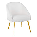 LumiSource Shiraz Glam Chair, White/Gold