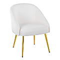 LumiSource Shiraz Glam Chair, White/Gold 1 thumbnail image
