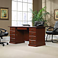 Sauder® Heritage Hill 71"W Executive Computer Desk, Classic Cherry