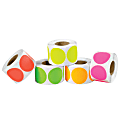 Tape Logic® Inventory Circle Labels, DL1235, 1", Assorted Fluorescent Colors, Case Of 5,000 1 thumbnail image