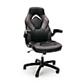 OFM Essentials Racing Style Bonded Leather High-Back Gaming Chair, Gray/Black 1 thumbnail image