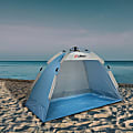 Outdoors Professional Beach Summer Automatic Pop-Up Sun Shelter, 43”H x 39”W x 75”D, Blue 1 thumbnail image