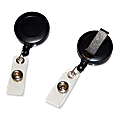 Fellowes® Horizontal ID Badge Belt Clips, 4 1/2" x 1 1/4", Black, Pack Of 25 1 thumbnail image