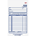 Rediform Carbonless 2-part Sales Book Forms - 50 Sheet(s) - Stapled - 2 Part - Carbonless Copy - 3 3/8" x 6 5/8" Sheet Size - 2 x Holes - Assorted Sheet(s) - Blue Print Color - 1 Each