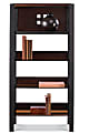 Realspace® Crosswick Bookcase, 60"H x 30"W x 14"D, Espresso