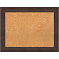 Amanti Art Non-Magnetic Cork Bulletin Board, 33" x 25", Natural, Wildwood Brown Wood Frame