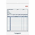 Rediform 2-Part Carbonless Sales Forms - 50 Sheet(s) - Stapled - 2 PartCarbonless Copy - 5.50" x 7.87" Sheet Size - 2 x Holes - Assorted Sheet(s) - Blue Print Color - 1 Each