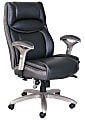 Serta® Smart Layers™ Jennings Big & Tall Ergonomic Bonded Leather High-Back Executive Office Chair, Black/Slate 1 thumbnail image
