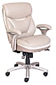 Serta® Smart Layers™ Verona Bonded Leather Mid-Back Manager Chair, Ivory 1 thumbnail image