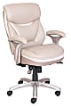Serta® Smart Layers™ Verona Bonded Leather Mid-Back Manager Chair, Ivory