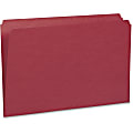 Smead Colored Folders with Reinforced Tab - Legal - 8.5" x 14" - Straight Tab Cut - 100 / Box - 11pt. - Red