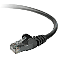 Belkin - Patch cable - TAA Compliant - RJ-45 (M) to RJ-45 (M) - 10 ft - UTP - CAT 5e - molded, snagless, stranded - black