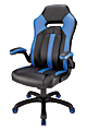 RS Gaming™ Bonded Leather High-Back Gaming Chair, Blue/Black