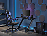 RS Gaming™ Bonded Leather High-Back Gaming Chair, Blue/Black