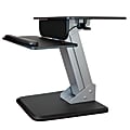 StarTech.com Sit-to-Stand Workstation, 6 5/16"H x 26 13/16"W x 33 3/4"D, Black/Silver 1 thumbnail image