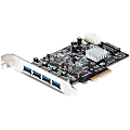 Line StarTech.com 4-Port USB PCIe Card - 10Gbps USB 3.1/3.2 Gen 2 Type-A PCI Express Expansion Card - 2 Controllers - 4xUSB - Windows/Mac/Linux 1 thumbnail image