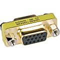 Eaton Tripp Lite Series Compact/Slimline VGA Video Coupler Gender Changer (HD15 F/F) - 1 x 15-pin HD-15 Female - 1 x 15-pin HD-15 Female 1 thumbnail image