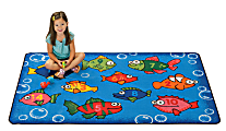 Carpets for Kids® KID$Value Rugs™ Something Fishy Activity Rug, 4' x 6' , Blue