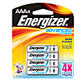 Energizer® Lithium Advanced AAA Batteries, Pack Of 4