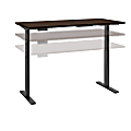 Bush Business Furniture Move 60 Series 60"W x 24"D Height Adjustable Standing Desk, Mocha Cherry/Black Base, Premium Installation