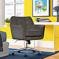 Serta® Ashland Home Bonded Leather Mid-Back Office Chair, Gray/Chrome